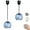 Blue, variant on Kiven Battery Operated Pendant Light with Remote Control, Rechargeable Hanging Pendant Light Adjustable Height with Green Glass Globe for Bedroom Kitchen Bar Living Room(1-Light)