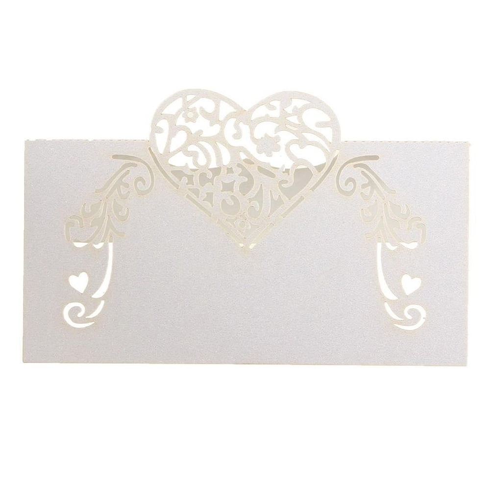 50X Laser Cut Place Card Blank Table Number Name Wedding Party Favors Wholesale 