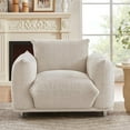 thumbnail image 2 of Holaki Oversize Accent Chair Cozy Armchair for Apartment Living Room Bedroom Corner Home Furniture, Single Camel, 2 of 6