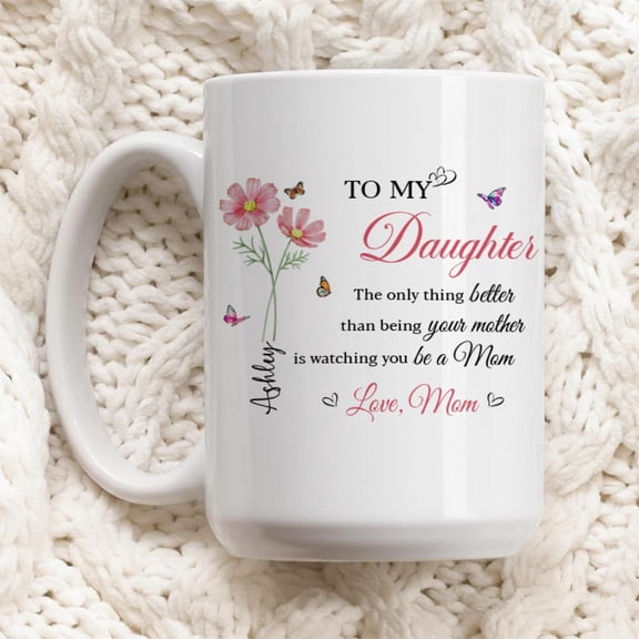 Mother Daughter Coffee Mug, Mom Daughter Gift Mug, Family Love Coffee Mug