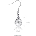thumbnail image 2 of Tiny Crystal Ball Stainless Steel Cremation Earring for Women Keepsake Memorial Urn Jewelry for Ashes of Loved Ones, 2 of 6