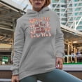 thumbnail image 2 of Take the Risk or Lose the Change, Retro Butterfly Art Merch Gift, Heather Grey Hooded Sweatshirt or Hoodie, XL, 2 of 5