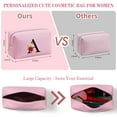 thumbnail image 4 of YOOLIFE Travel Essential Gift for Women, Cute Initial Makeup Bag, Waterproof PU Monogram Cosmetic Bag Travel Make Up Bag Gifts for Women Girls, 4 of 9