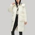 thumbnail image 1 of Tyidzon Women's Mid-length Fall-winter Over Knee Skirt Padded Coat Plus Size Thick Coat, 1 of 7