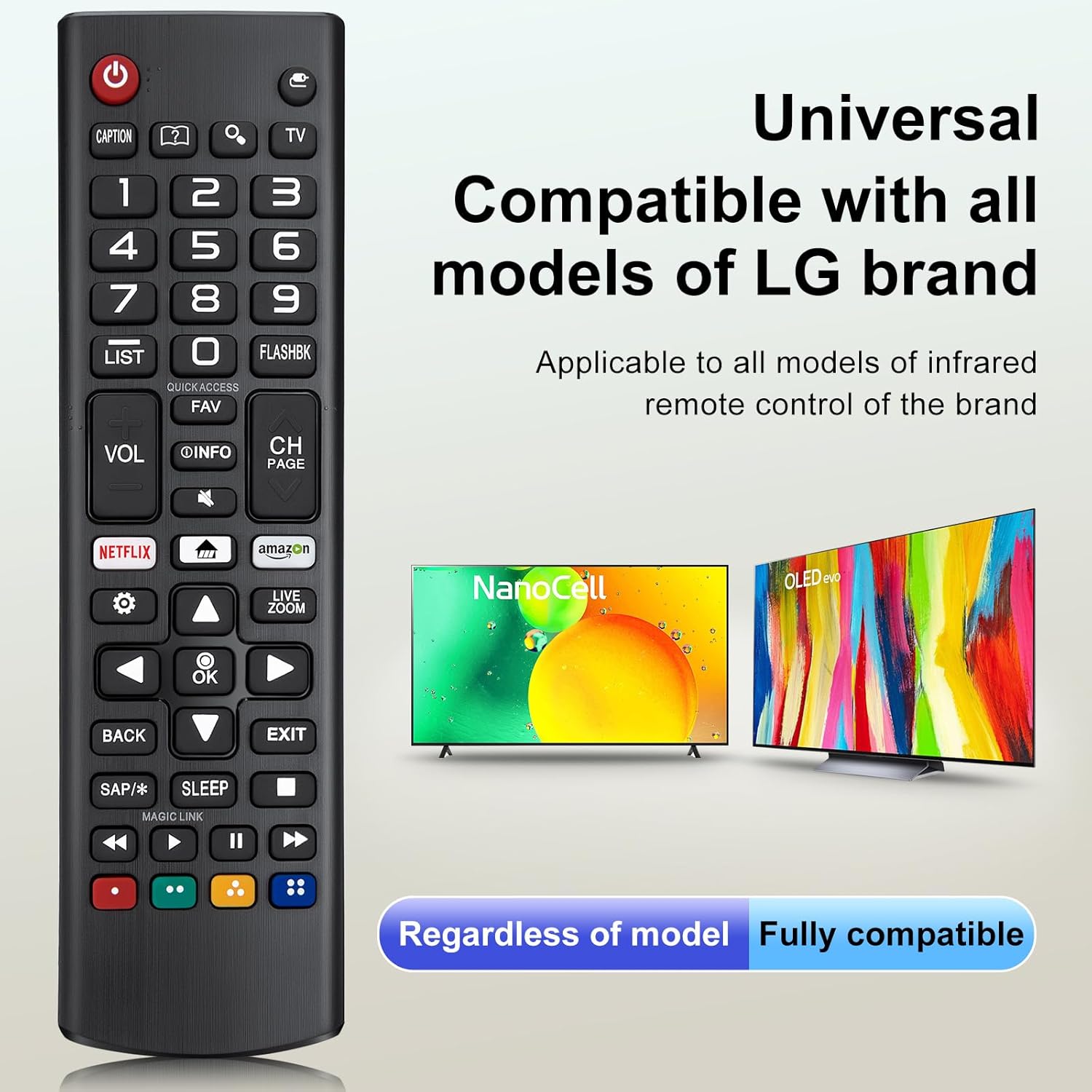 Universal Fernbedienung Für LG Smart TV – Passt Für Viele Modelle Wie AKB75095308, AKB74475401