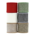 thumbnail image 2 of 6 Rolls Jute Mesh Burlap Cable Ribbons Nature Burlap Rustic Ribbon Gift Wrapping Arches Crafts Setting Ribbons for Party Decoration D 6.3cm Width, 2 of 10