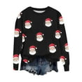 thumbnail image 2 of Christmas Sweatshirts for Womens Crewneck Christmas Printed Shirts Loose Long Sleeve Blouses Casual Merry Xmas Sweatshirt Holiday Party Pullover Sweater Tops, 2 of 4