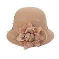 thumbnail image 1 of Chapeau Melon Petit pour Femme, Automne et Hiver, Fleurs, Rond, Décontracté, Style Bassin de Pêcheur, 1 of 3