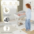 thumbnail image 6 of Costway Portable Baby Diaper Changing Table with Storage Water Basin 3-Level Adjustable Height Gray, 6 of 11