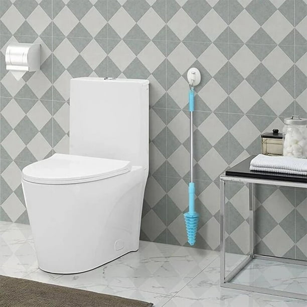 VALINK Plongeur de toilette Type de piston Déboucheur de toilette Tête  flexible Poignée en acier inoxydable Drague de toilette 
