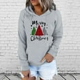 thumbnail image 1 of DPTALR Hooded Pullover For Womens Button Down Hoodies Drawstring Pocket Chirstmas Print Casual Long Sleeve V-Neck Sweatshirts, 1 of 4