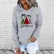 thumbnail image 1 of Jersey con capucha Pntutb para mujer, sudaderas con botones, bolsillo con cordón, estampado de Navidad, sudaderas informales de manga larga con cuello en V Pntutb Pntutb-3321, 1 of 4