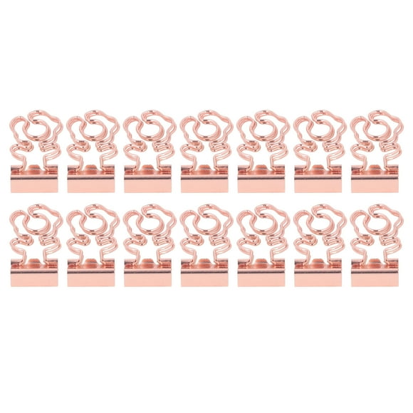Clips de Liant de Bureau, Clips de Liant d'Or Rose de Puissance de Serrage Fort Mignon pour l'École pour le Tournesol de Bureau, Fleur