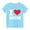 Blue, variant on Odeerbi 3-10Y Toddler Boys Girls Mother's Day Cotton T-shirt Kids Fashion Cute Solid Color Round Neck Heart Print Short Sleeve Top Baby Clothes Yellow