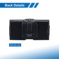 thumbnail image 4 of Phone Belt Holder Case for 4.7" Cell Phones, Horizontal Leather Phone Belt Pouch, Black 5.6"x2.8"x0.5", 4 of 4