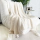 thumbnail image 1 of 110*150cm Chunky Knit Throw Blanket for Couch, Soft Luxurious Stitch Blankets for Bed, Cozy Decorative Farmhouse Knitted Throws for Sofa, 1 of 5