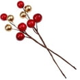 thumbnail image 5 of 20 Pcs Artificial Berries, Artificial Holly Berry Picks Decorations Christmas Tree, Christmas Berry Stems for Craft DIY Door Wreath Gold Red Fake Berry Branches Decor Home, 5 of 6