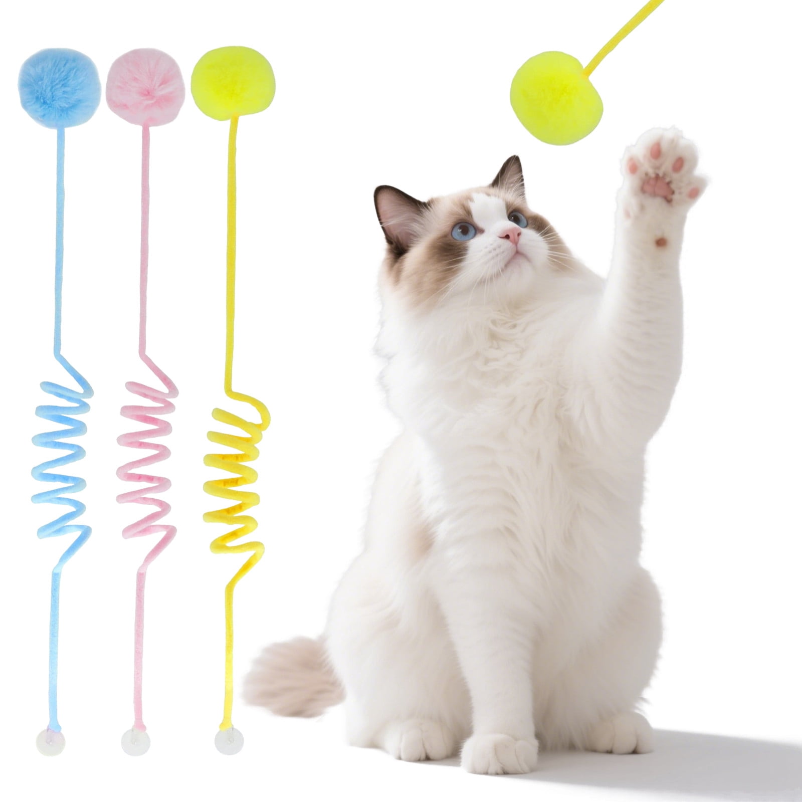 Just For Cats, Cat Toy Ball, 7 Count, Midnight Crazies Rolling Toy