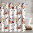 thumbnail image 4 of TIMIFIS Shower Curtain Bathing Curtain Pumpkin Maple Leaf Bathroom Water Proofing Punching Proof Curtain Partition Door Curtain Shower Curtain Shower Curtain Liner, 4 of 6