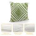 thumbnail image 4 of YINGXI Throw Pillow Cushion Case, Home Phrase Minimal Squama Flower Petals , Modern Accent Double-Sided Digital Printing,Olive Green and White 12x12in, 4 of 5