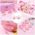 thumbnail image 2 of OULII 2Pcs Pink Heart Shaped Security Padlock for Suitcase Drawer Cabinet Locking, 2 of 8