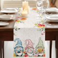 thumbnail image 3 of Table Runners 70 Inches Long Dress Scarves, Gnomes Easter Farmhouse Coffee/Dining/Kitchen Table Decor, Holiday Table Runner, Eucalyptus Spring Floral Eggs Leaves Rustic 13x70 Inch, 3 of 9