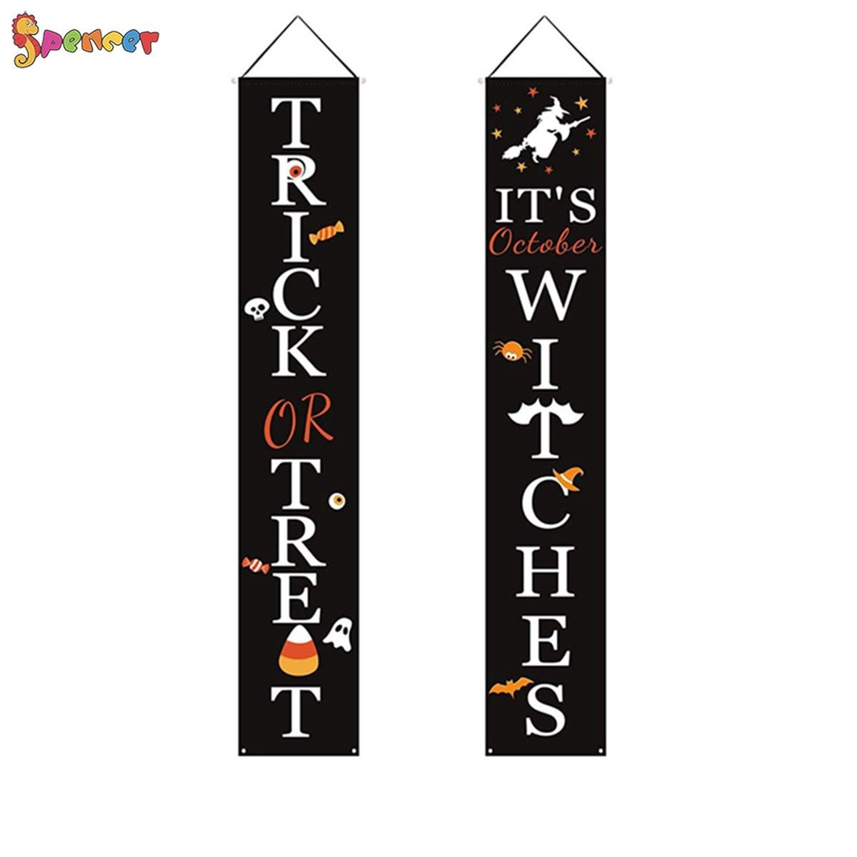 Halloween Banner-Set 'Trick Or Treat' & 'It's October Witches' – Je 183 X 30,5 Cm