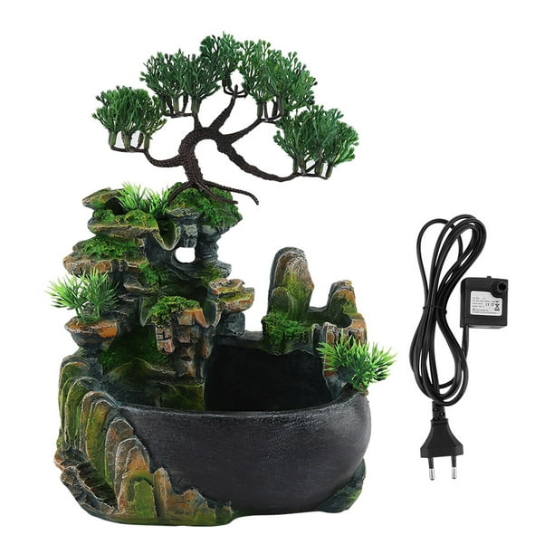 Fuente de Escritorio Mini Cascada Zen para Meditación - Enchufe UE 220V