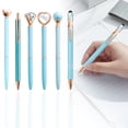thumbnail image 3 of Clearance Sale! 6PACK Sparkly Diamond Pens, Retractable Ballpoint Pen Set for Daily Writing, Plastic, for Office & Home, (14cm, Blue), 3 of 4