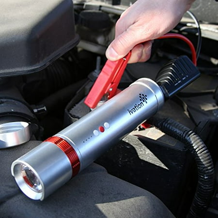 Best Led Flashlights (Ivation Car Jump Starter Battery Booster, 5-In-1 Multi-Function Power-Bank, Portable Mobile Device Charger, LED Flashlight, Lantern/Flasher, Emergency Escape Hammer, Best & Must Have Emergency)