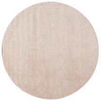 SAFAVIEH Selena Lue Geometric Area Rug, Beige, 6'7" x 6'7" Round