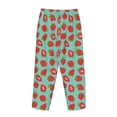 thumbnail image 5 of Xecao Hand Drawn Strawberry Women's Straight Lounge Pajama Pants: The Epitome of Relaxed Sleepwear, 5 of 9
