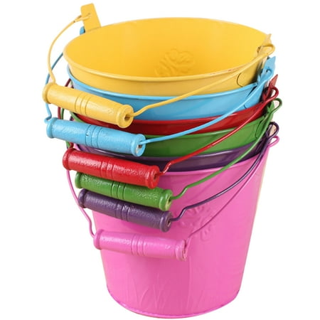 NUOLUX 6pcs Play Sand Bucket Beach Toy Water Bucket Playthings Kindergarten Bucket Toy