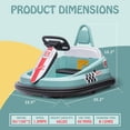 thumbnail image 3 of Lumiparty 6V Bumper Car for Toddlers 2-6, Electric Bumper Vehicle Ride-on Toy Car with 360° Spin, LED Lights, Music & Dual 15w Motors - Fun Ride on Car for Kids, Green, 3 of 6