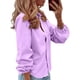 thumbnail image 2 of Tamaño Más Túnica de Manga Larga Tops para las Mujeres Color Sólido V-Cuello Suelto Camisa Casual, Camisas de Manga Larga para las Mujeres Suelto Ajuste de Uso Diario, 2 of 8