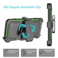 thumbnail image 3 of Takfox Case For Samsung Galaxy S22 Ultra,Shockproof Heavy Duty Rugged Locking Swivel Holster Belt Clip Kickstand Full Body Hard Shell Phone Cover Case,Green, 3 of 7