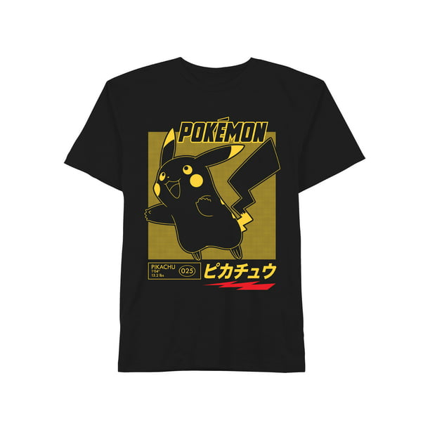 Pokémon - Pokemon Pikachu Kanji Men's and Big Men's Graphic T-Shirt ...