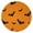 Orange Halloween Bats, variant on Pastel Halloween Ghosts Pattern Round Blanket,Comfortable Soft Flannel Throw Blanket,All Season,Warm Lightweight Blankets for Sofa Bed Couch Living Room Chair 47"x47"