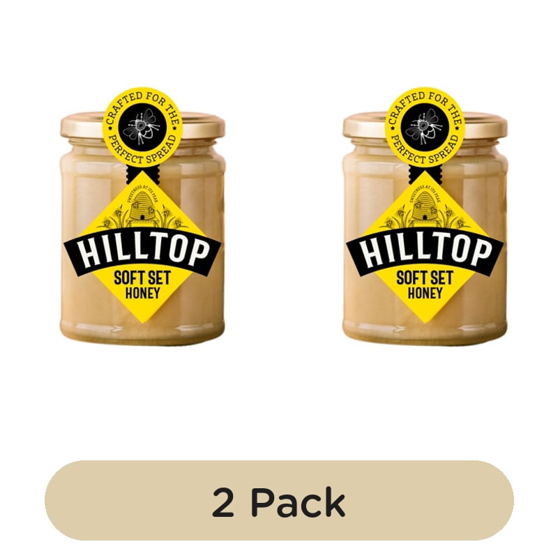 Hilltop Honey Soft Set 340g, British Import (Pack of 2)