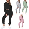 thumbnail image 3 of Chándal de mujer traje deportivo de manga larga de poliéster fácil de combinar para mujer para el hogar ANGGREK  Otros, 3 of 6