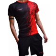 thumbnail image 3 of Conjunto Playera Y Short Varonil Deportivo Rojo Negro Pixels, 3 of 7
