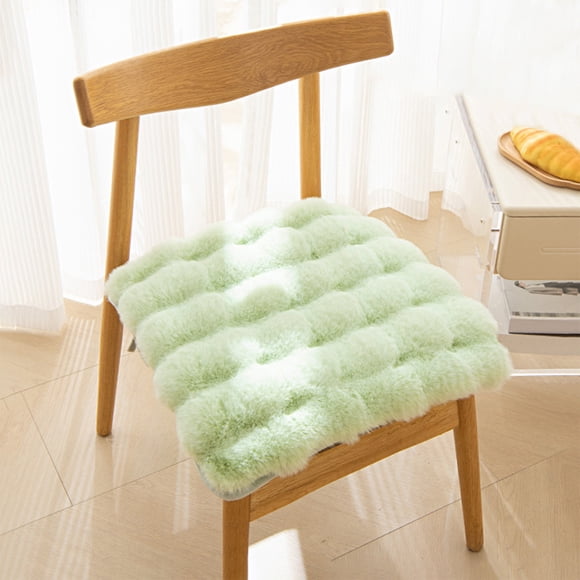 Openpig Faux Fur Rabbit Hair Carpets Square Chair Cover Seat Cushion Pad, 15.7x15.7 inch Luxurious Rabbit Fur Small Area Rugs Fluffy Floor Mat for Living Sofa, Bedroom Living Kids Room