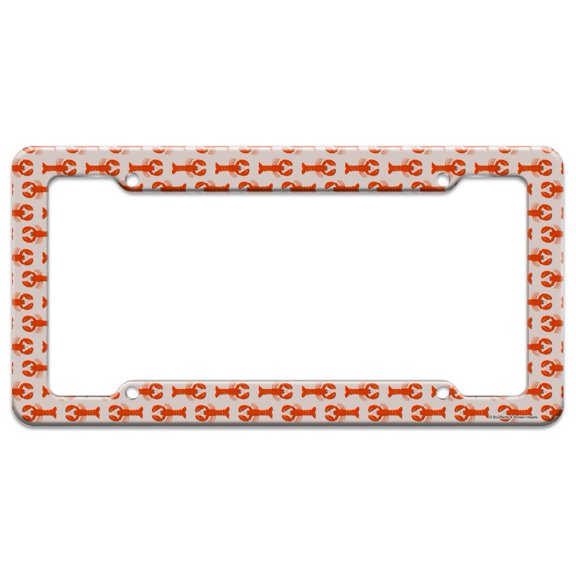Cute Maine Lobsters Pattern License Plate Tag Frame