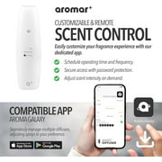 AROMAR Plus - Waterless Plug-In Aroma Diffuser, Bluetooth Control, White