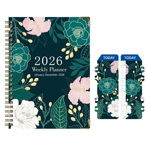 2025-2026 Academic Planner Spiral Bound - A5 Planner with Monthly Tabs, Inner Pocket & Wire Binding for Stu-dents & Professionals, Goal & Schedule Organization