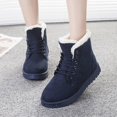 thumbnail image 2 of Botas de nieve mullidas con forro polar grueso y cálido para mujer, botines de invierno, 2 of 3