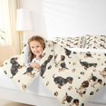 thumbnail image 5 of Manfei Cute Pug Twin Bedding, Dachshund Paw Print Bedding Comforter Set, Offwhite Brown, Reversible, 7-Piece, 5 of 6