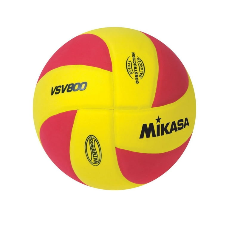Mikasa Squish VSV800 Outdoor Volleyball, Yellow/Red - Walmart.com