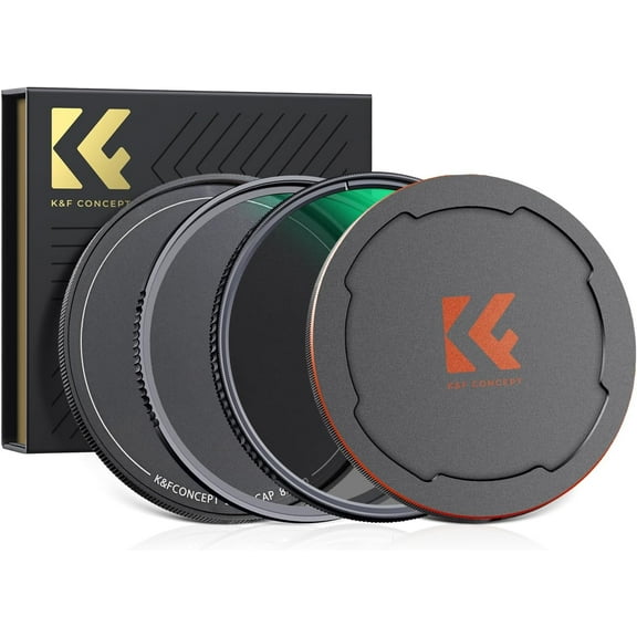 K&F CONCEPT 58mm Circular Polarizers Filter & MC UV Protection Filter Kit (2 pcs) with Up & Down Lens Cap, 28 Multi-Layer Coatings HD CPL/UV Filter Set for Camera Lens (Nano-X Series)