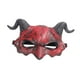 thumbnail image 4 of Máscara de diablo para adultos,Máscara de diablo para disfraz de Halloween para adultos,Máscara de diablo de media cara para fiestas de máscaras,Máscara de cuernos de cabra diabólica para, 4 of 8